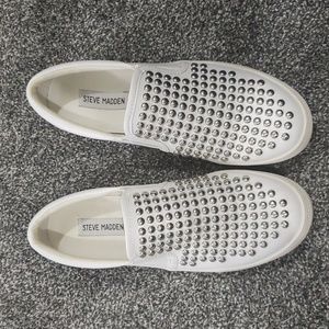 Steve Madden Platform slip on with metal buttons